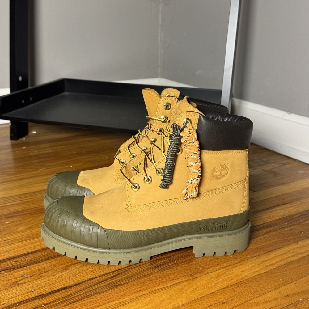 Timberland X Bee Line 6-Inch Premium Boots Wheat Olive Green A2M4J Mens 10